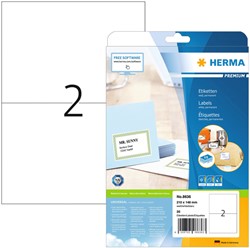 Etiket HERMA 8636 210x148mm A4 premium wit 20st 10 Vel
