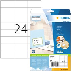 Etiket HERMA 8644 70x37mm premium wit 240st 10 Vel