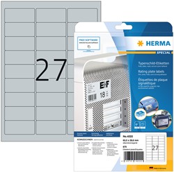 Etiket HERMA 4222 63.5x29.6mm folie zi 675stuks 25 Vel