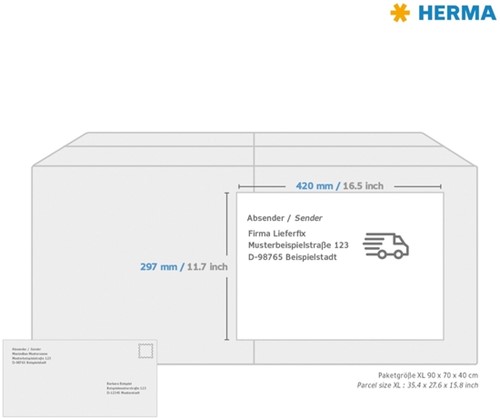 Etiket HERMA 8692 A3 420X297mm 100st 100 Vel-2