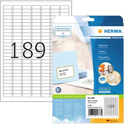 Etiket HERMA 4333 25.4x10mm A4 4725st 25 Vel