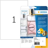 Etiket HERMA 8020 210x297mm transparant 25st 25 Vel