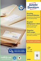 Etiket Avery LR3424 105x48mm wit 1200stuks 100 Vel