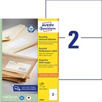 Etiket Avery LR3655 210x148mm wit 200st 100 Vel-3