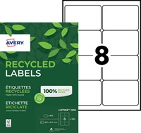 Etiket Avery LR7165-100 99.1x67.7mm recycled wit 800 stuks-2