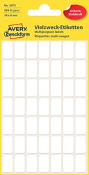 Etiket AZ 3072 16x9mm wit 294stuks 6 Vel