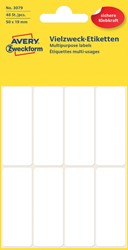 Etiket AZ 3079 50x19mm wit 48stuks 6 Vel
