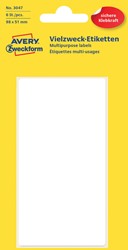 Etiket Avery 3047 98x51mm wit 6st 6 Vel