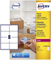 Etiket Avery L7165B 99.1x67.7mm blockout 800stuks 100 Vel