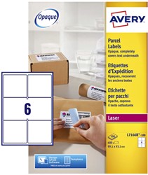 Etiket Avery L7166B 99.1x93.1mm blockout 600st 100 Vel