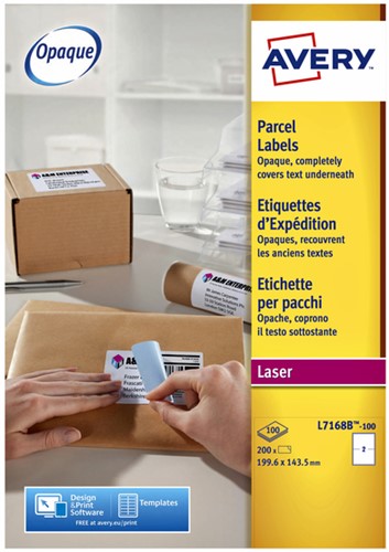 Etiket Avery L7168B 199.6x143.5mm 200stuks 100 Vel-2