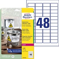 Etiket Avery L4778-20 45.7x21.2mm wit 960stuks 20 Vel