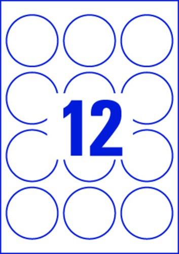 Etiket Avery L7104REV-20 60mm wit 240st 20 Vel-2