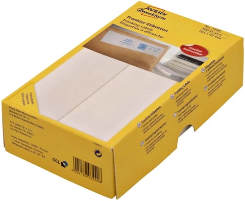 Frankeeretiket AZ 3441 128x38mm 500stuks 500 etiket