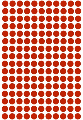 Etiket HERMA 2212 rond 8mm rood 5632st 32 Vel-2