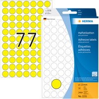 Etiket HERMA 2231 rond 13mm geel 2464stuks 32 Vel-2