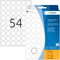 Etiket HERMA 2240 rond 16mm wit 1728stuks 32 Vel-2
