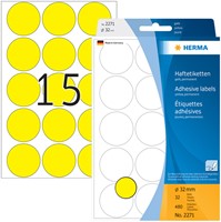 Etiket HERMA 2271 rond 32mm geel 480st 32 Vel-2