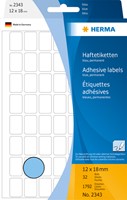 Etiket HERMA 2343 12x18mm blauw 1792 stuks