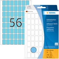 Etiket HERMA 2343 12x18mm blauw 1792st 32 Vel-3