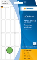 Etiket HERMA 2365 13x40mm groen 896stuks 32 Vel