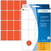 Etiket HERMA 2452 25x40mm rood 512stuks 32 Vel-2