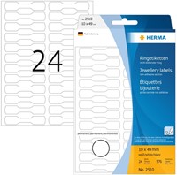 Etiket HERMA 2510 10x49mm wit 576st 24 Vel