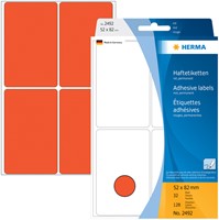 Etiket HERMA 2492 52x82mm rood 128stuks 32 Vel-3