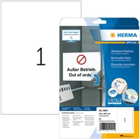 Etiket HERMA 10021 210x297mm A4 verwijderb wt 25st 25 Vel