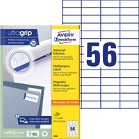 Etiket Avery 3668 52.5x21.2mm wit 5600 stuks-2