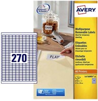 Etiket Avery L4730REV 17.8x10mm wit 6750st 25 Vel