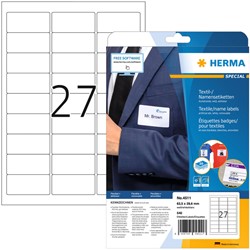Naambadge etiket HERMA 4511 63.5x29.6mm wit 20 Vel