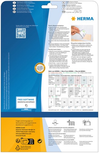 Naambadge etiket HERMA 4514 80x50mm wit 20 Vel-1