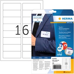 Naambadge etiket HERMA 4515 88.9x33.8mm wit 20 Vel
