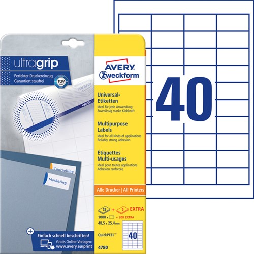 Etiket Avery 4780 48.5x25.4mm wit 1000 stuks-3