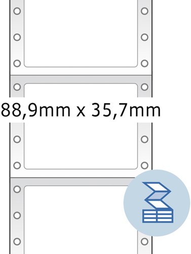 Etiket HERMA 8181 88.9x35.7mm 1-baans geel 2000 stuks-2