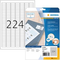 Etiket HERMA 8830 25.4x8.5mm mat wit 5600st 25 Vel