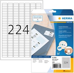 Etiket HERMA 8830 25.4x8.5mm mat wit 5600st 25 Vel