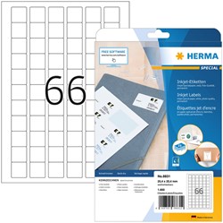 Etiket HERMA 8831 25.4x25.4mm mat wit 1650stuks 25 Vel