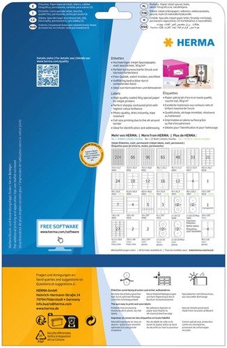 Etiket HERMA 8837 63.5x25.4mm mat wit 825st 25 Vel-2