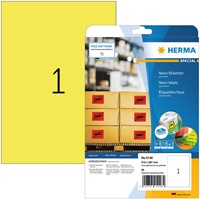 Etiket HERMA 5148 210x297mm A4 fluor geel 20st 20 Vel
