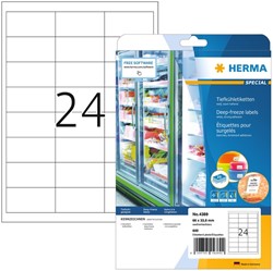 Etiket HERMA 4389 66x33.8mm diepvries wit 600st 25 Vel