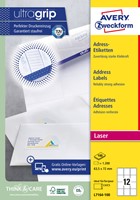 Etiket Avery L7164-100 63.5x72mm wit 1200 stuks