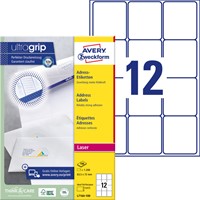Etiket Avery L7164-100 63.5x72mm wit 1200 stuks-2