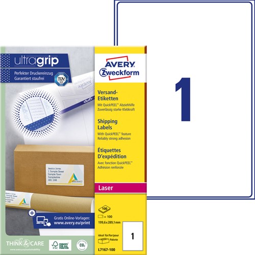 Etiket Avery L7167-100 199.6x289.1mm wit 100 stuks-2