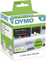 Etiket Dymo LabelWriter adressering 36x89 2st wit 2 Rol
