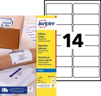 Etiket Avery J8163-100 99.1x38.1mm wit 1400 stuks-2
