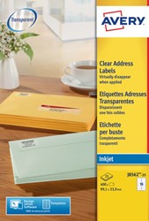 Etiket Avery J8562-25 99.1x33.9mm tr 400stuks 25 Vel