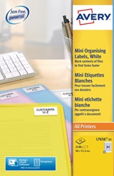 Etiket Avery L7656-25 46x11.1mm wit 2100stuks 25 Vel
