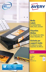 Etiket Avery L7665-25 72x21.2mm600stuks 25 Vel
